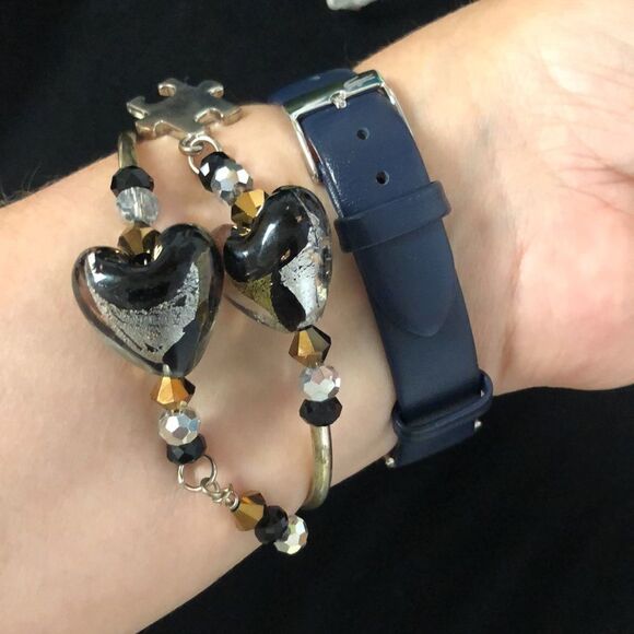 Autism Awareness Puzzle Piece Expandable Open Heart Bracelet - Picture 6 of 16